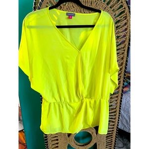 VINCE CAMUTO NEON BLOUSE